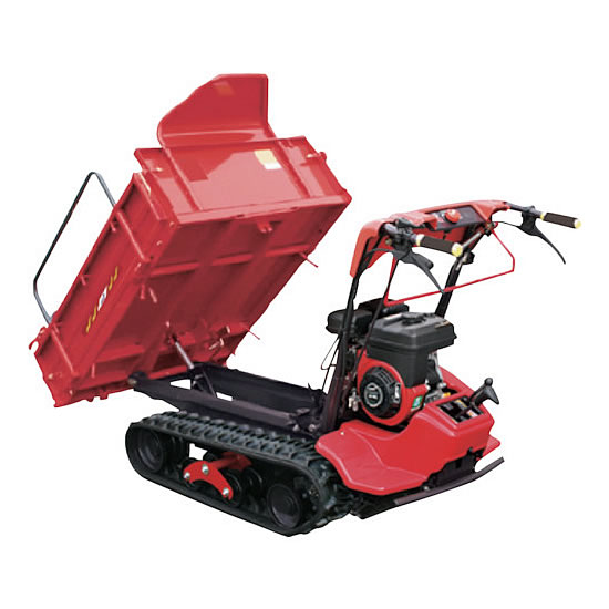 エンジン式小型クローラー運搬車（油圧ダンプ・箱型三方開）／品番 