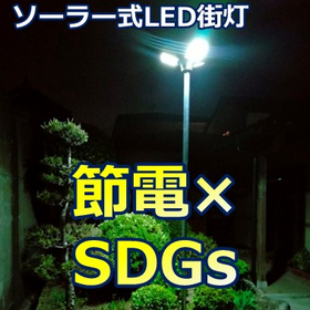 Solar-powered LED streetlights that enhance corporate image despite energy conservation.