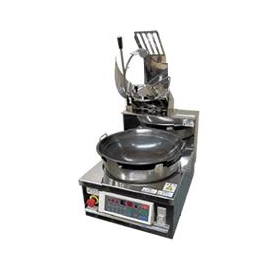 An automatic Chinese cooking device that makes it easy to prepare delicious stir-fried dishes with the push of a button.
