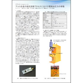 Data: Behavior of Electrode Pressure in the Resistance Welding Process of Aluminum Alloys