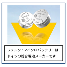 見たことありますか？とても小さいリチウムイオン充電池。