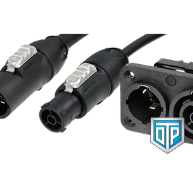 Connector for AC power supply with locking mechanism powerCON.