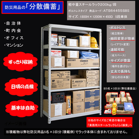 Disaster prevention lightweight medium-duty steel rack ATS type 200kg boltless type