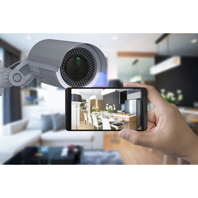Security and surveillance cameras that can be viewed on a smartphone and utilized for marketing purposes.