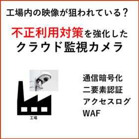 工場向けクラウド監視カメラ　＜手軽さと不正利用対策を両立＞