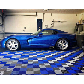 Water-resistant and slip-resistant, completed in one day! Garage floor tiles.