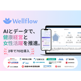 健康経営・女性活躍支援をサポートする「Wellflow」