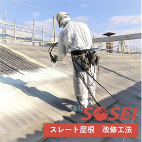 Blow-off Roof Renovation Method "SOSEI Method" *Materials with test data provided