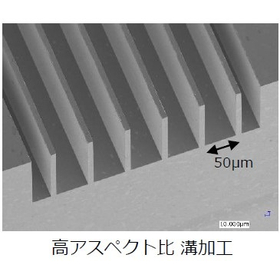 高アスペクト比３０倍を有する矩形溝加工の用途提案