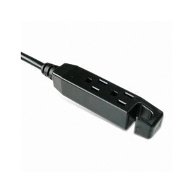 3-outlet extension cord for the U.S. (designed with hanging hooks) "TE-V3B"