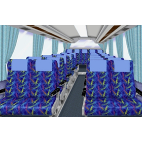 Manufacturing of railway vehicle and bus seat fabrics, various interior materials.