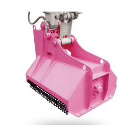Agricultural and forestry heavy machinery attachment for forward and reverse operation for grass cutting.