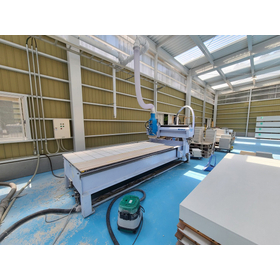 Perforation processing (hole drilling) for siding board exterior wall materials and production of eaves components.