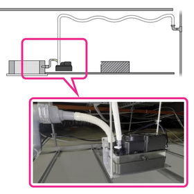 Benefits of installation without slope!! Drain pump + hose installation