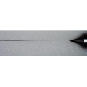 This is a discharge machining electrode with an extremely small diameter! Minimum diameter φ0.01, made of carbide.