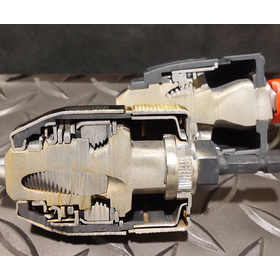 Keyless chuck structure verification water jet cutting
