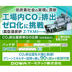 工場内のCO2排出ゼロ化へ！新製品 真空浸炭炉『Z-TKM』