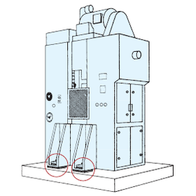 Vibration-damping rubber "Lovelock": Installation examples in forged pressing.