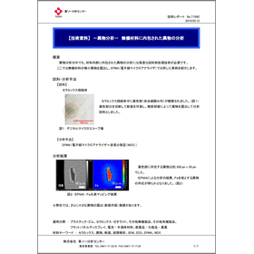 【技術資料】-異物分析-無機材料に内包された異物の分析