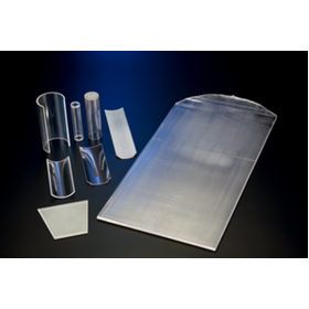 Single crystal sapphire material for semiconductor manufacturing equipment, vehicle protection, and medical applications.