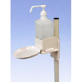 Hand sanitizer dispenser installation device "TS Bottle Holder for Wall and Pole Fixing"