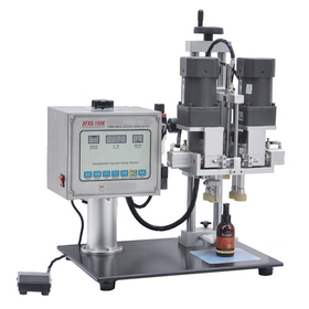 For the production of various types and small lots! Tabletop semi-automatic capper.