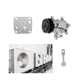 Stainless steel strip for air conditioner and refrigerator compressor reed valves.