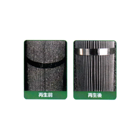 Regeneration maintenance of cartridge filters for dust collectors used in resin processing.