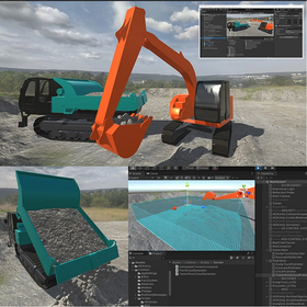 すぐに試せる！ショベルとダンプの掘削と運搬の高精度シミュレータ