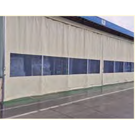 Transparent non-combustible tarpaulin: cold-resistant, weather-resistant, flame-retardant, anti-static, insect-proof.