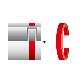 ハウジングゴムリング取付時補助具　手間カカラーズ