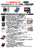 HDD、SSDのデータ情報漏洩を安全に防止可能なデータ消去装置、物理破壊装置、SSDシュレッダー総合カタログ
