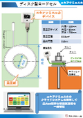 Thin hydraulic load cell with a thickness of approximately 8mm and capable of measuring a maximum load of 20 tons.