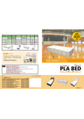 Plastic folding simple bed "PLA BED" for storage, evacuation shelters, and emergency living supplies.