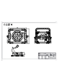 充電式 LED投光器　スライドハンドル 多機能U字アーム搭載　IP65（生活防水）　USB出力口付き　YC-45U　仕様図