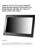 Comprehensive dustproof and waterproof IP67 high-brightness LCD display XENARC 1569GNH product catalog