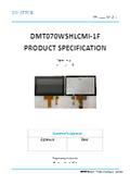 7.0インチ 1024 x 600ピクセル 高輝度 広視野角 CTP搭載 TFT液晶  DMT070WSHLCMI-1F（抜粋）