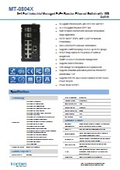 8ポートギガビットPoE+ + 4ポート1/10GbE SFP+ 産業用マネージドスイッチ MT-0804X 製品カタログ