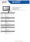15.6インチ 前面防水防塵IP65 産業用タッチパネル液晶ディスプレイ C＆T AIO-W215-MX 製品カタログ