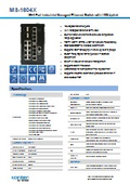 16ポートギガビットRJ45 + 4ポート1/10GbE SFP+ 産業用マネージドスイッチ MS-1604X 製品カタログ