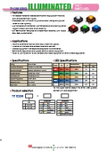 TP638M series, waterproof and dustproof IP67, compact size LED illuminated tactile switch.