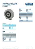 HURホイール　車輪径125mm　製品仕様書