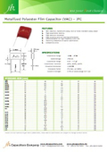JFC – メタライズドポリエステルフィルムコンデンサ（VAC）