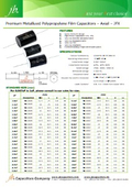 JFX – プレミアムメタライズドポリプロピレンフィルムコンデンサ – アキシャル