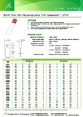JFLM – ミニサイズメタライズドポリプロピレンフィルムコンデンサ jb Capacitors