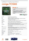 conga-TC1000：COM Express, インテル Core Ultra Series 3 搭載 データシート