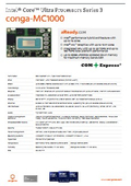 conga-MC1000：COM Express Mini,インテル Core Ultra Series 3 搭載 データシート