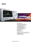スペクトルアナライザ　ＤＳＡ８００シリーズ　データシート