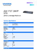 For surveillance camera: PoE switch [AW-FGT-260P-370] specification sheet (English version)