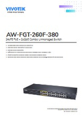 監視カメラ用：PoEスイッチ【AW-FGT-260F-380】データシート